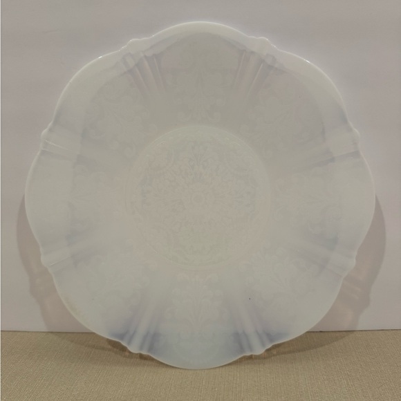 Vintage Macbeth Evans American Sweetheart Bridal Monax Plate Translucent - Picture 1 of 12